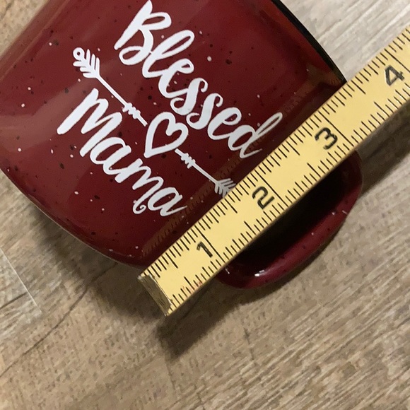 Mware Blessed Mama Red speckled coffee mug 10 oz - Picture 6 of 8
